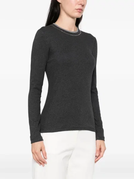Lung tricou Peserico gri