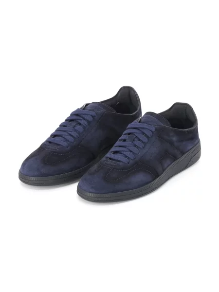 Sneakersy Santoni skórzane niebieskie