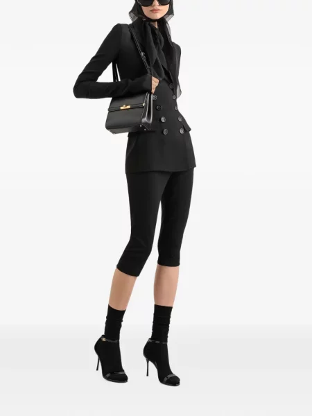 Leggings Dolce & Gabbana din jerseu negru