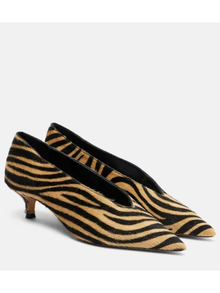 Pantofi cu toc Le Monde Beryl cu imagine cu model zebră bej