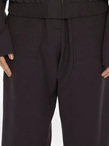 Pantaloni Christopher Esber din țesătură twill negru