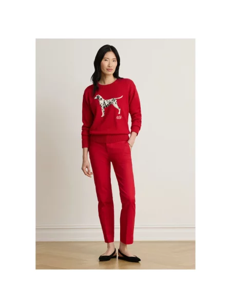 Sweter z motywem dalmatyńczyk Lauren Ralph Lauren czerwony