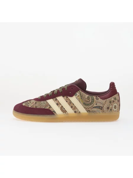 Sneakers adidas x Liberty London Samba OG Maroon/ Warm Vanilla/ Olive Strata EUR 40 măslin