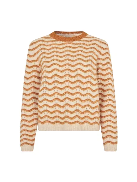 Dzianinowy sweter Lollys Laundry beżowy