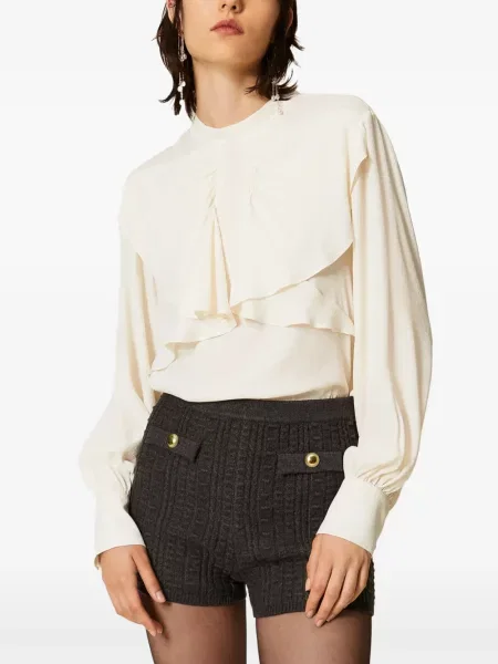 Pantaloni scurți Twinset tricotate gri