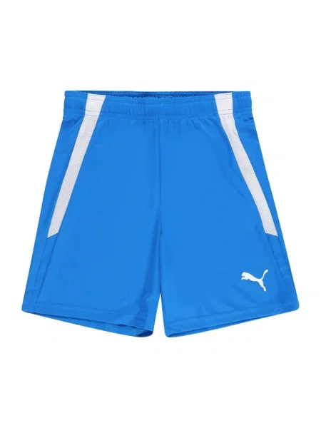 PUMA Sportovní kalhoty TeamLiga azurová / světle šedá bílá