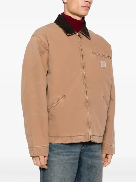 Яке Carhartt Wip от рипсено кадифе кафяво