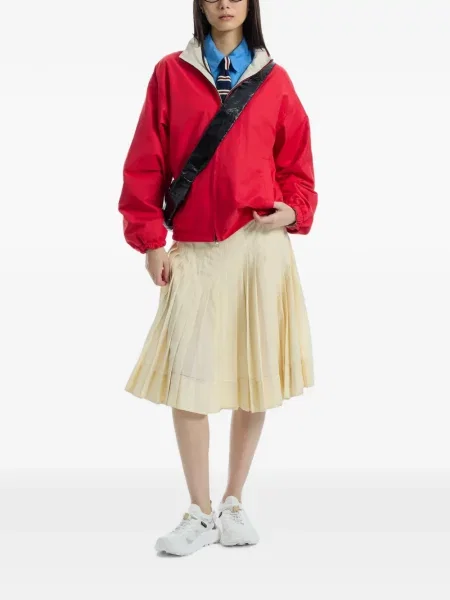 Cu centură fustă midi Low Classic clasică galben