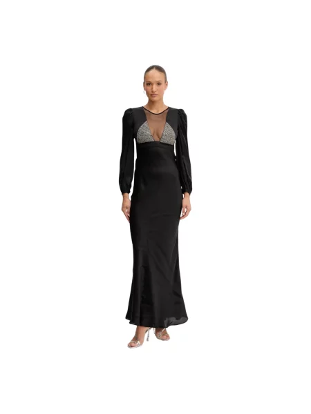 Sukienka maxi Twinset dzwony czarna