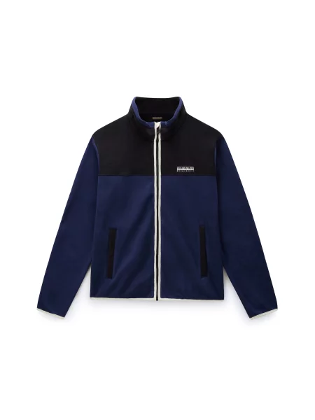 NAPAPIJRI Jachetă fleece T-Dergana fildeş / bleumarin negru