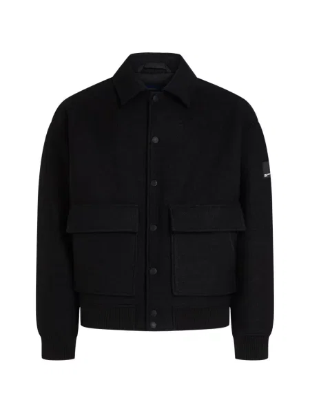 Geacă de blugi Karl Lagerfeld Jeans cu autograf negru