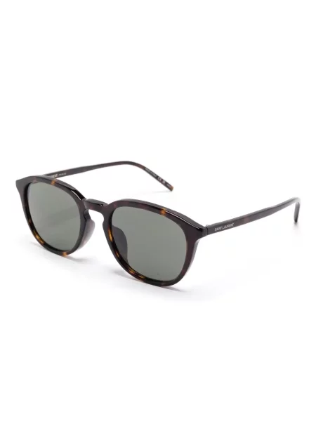 Ochelari de soare pătrați Saint Laurent Eyewear maro