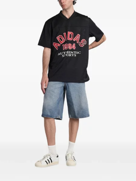 Hímzett farmer rövidnadrág Adidas kék