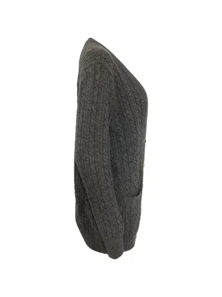 Dzianinowy kardigan Alessandra Rich szary