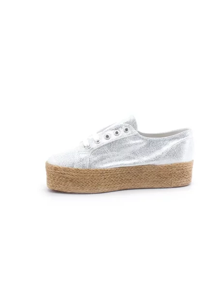 Sneakersy Superga na platformie szare