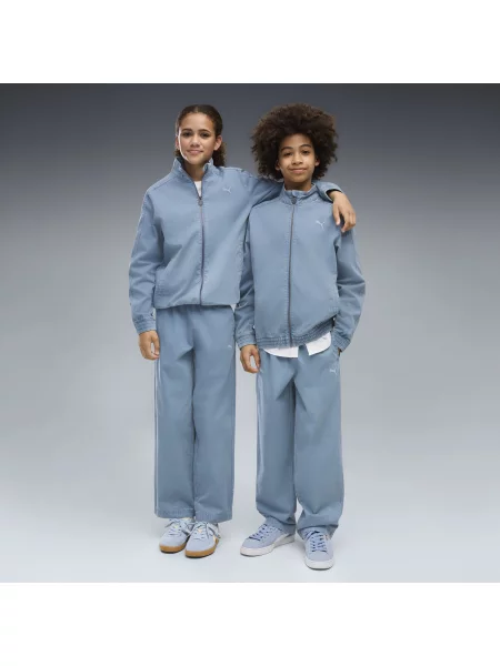 PUMA Młodzieżowe spodnie o luźnym kroju T7 Washed Twill Akcesoria niebieski