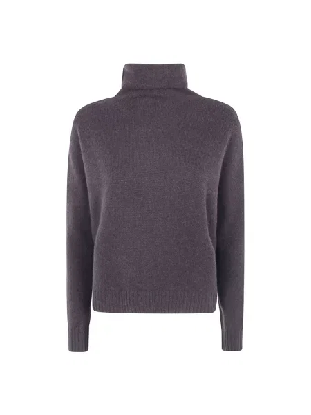 Sweter z golfem Kujten do golfa brązowy