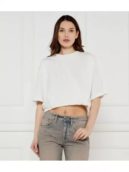Pinko Tricou TORRONE | Cropped Fit alb
