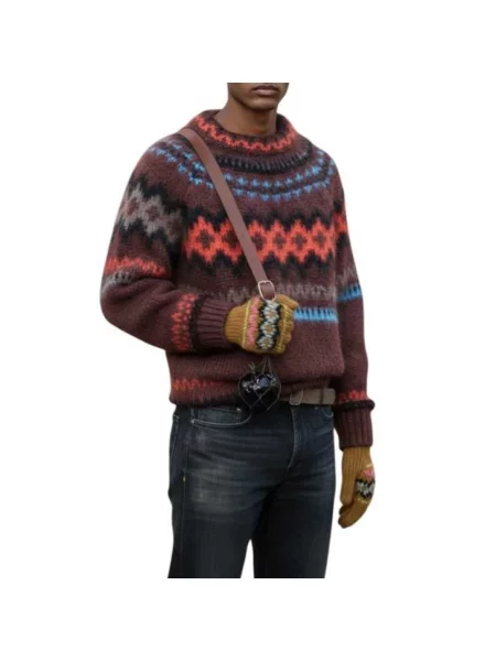 Sweter Paul Smith wełniany brązowy