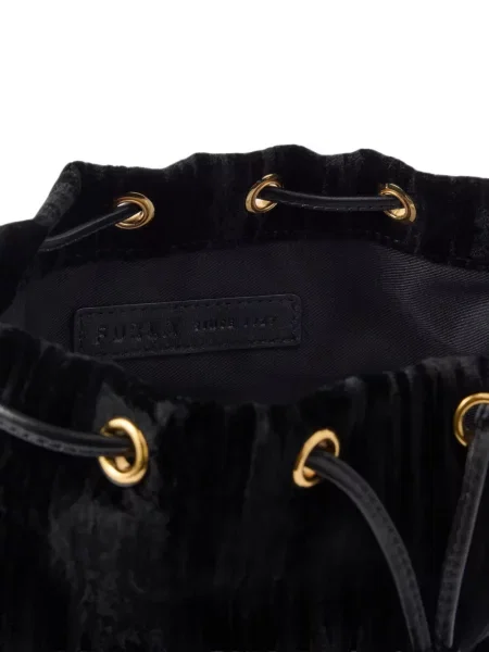 Geantă Furla de catifea negru