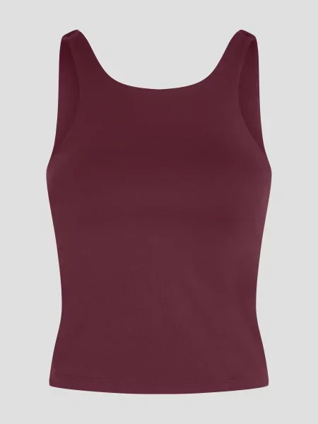 YO-GAYA Športový top Sculpting High Neck Top burgundská