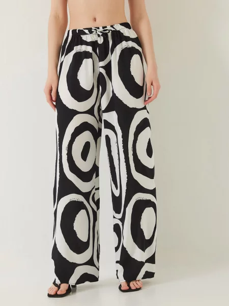 Bianco Lucci Pantaloni negru alb