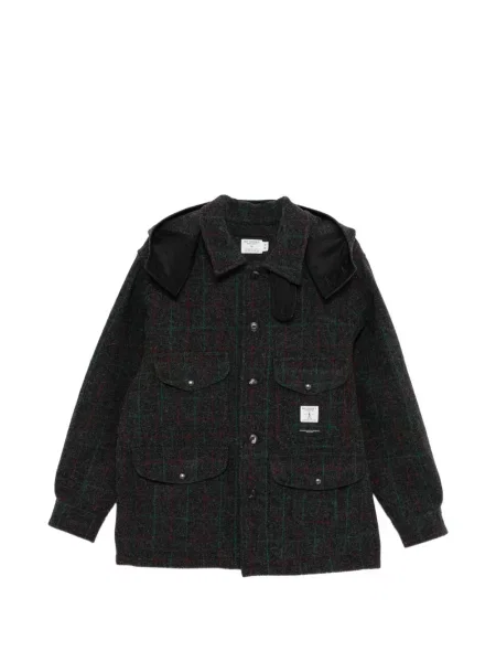 Geacă Engineered Garments cu glugă cu buzunare cu clapetă gri