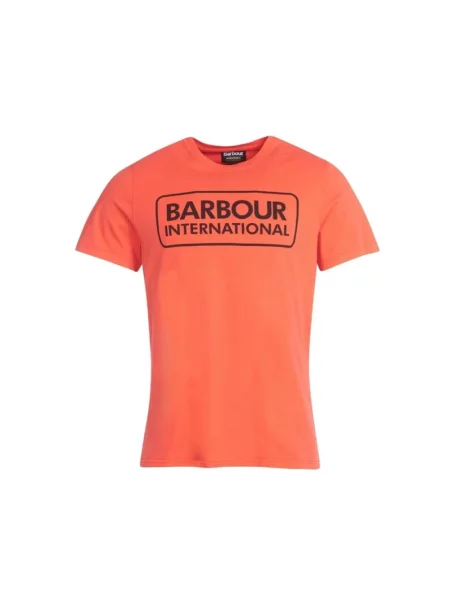 Koszulka Barbour z logo pomarańczowa