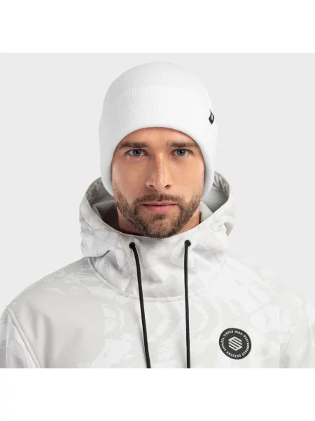 Czapka zimowa beanie męska Snowflake biała