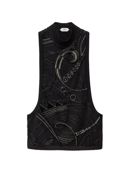Top Versace din jerseu negru