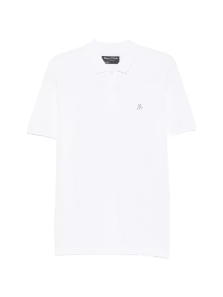 Tricou polo Marc O'polo cu broderie alb