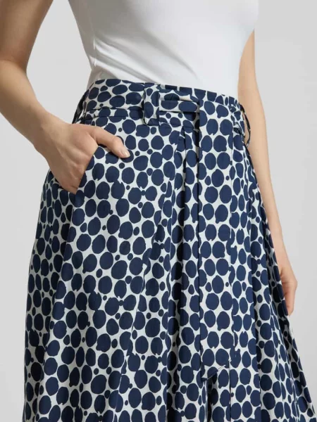 Spódnica midi z wzorem na całej powierzchni z elastycznym pasem More & More