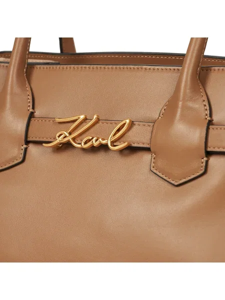 Karl Lagerfeld De piele geantă shopper K/SIGNATURE maro