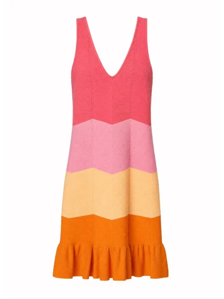 OH APRIL Rochie Jany / portocaliu deschis / roz pastel galben