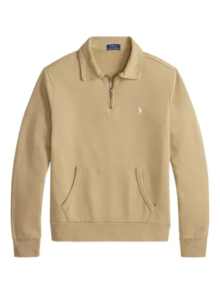Briaunotas pusiau užtrauktukas zomšinės bokseriai Polo Ralph Lauren balta