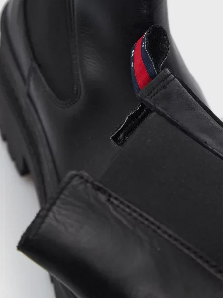 Кожаные ботинки челси Tommy Jeans черные
