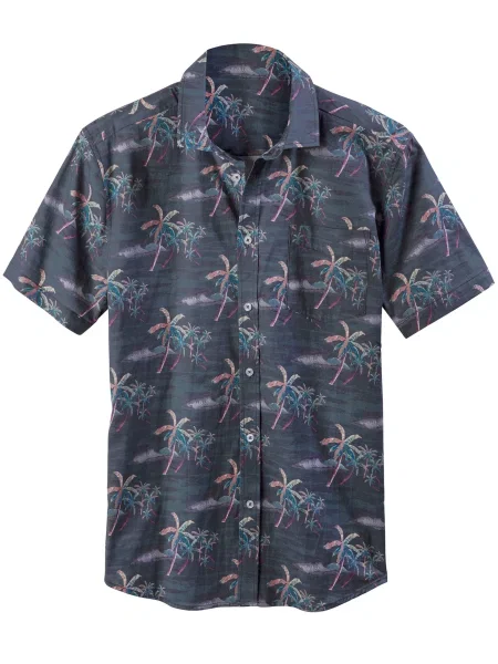 BEACH TIME Košulja mornarsko plava siva