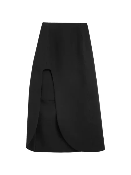 Fustă Jil Sander de lână negru