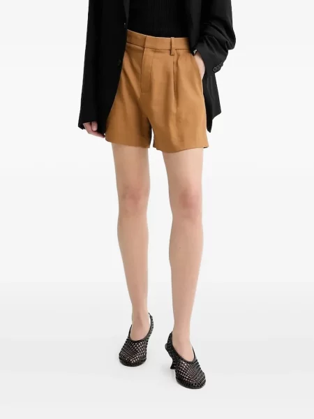 Плисирани шорти A.l.c. кафяво