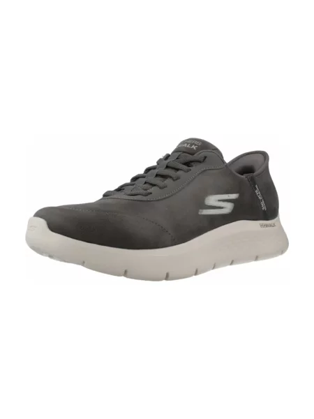 Sneakersy Skechers skórzane szare
