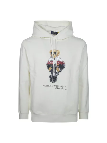 Bluza z kapturem Polo Ralph Lauren polarowa z kapturem beżowa