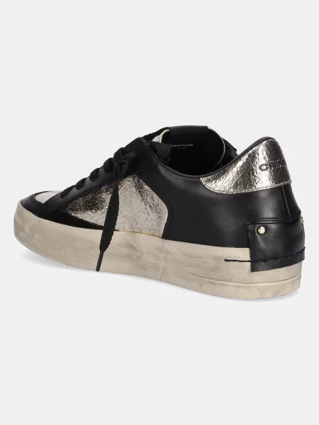 Kožené tenisky Crime London DELUXE WEDGE černá