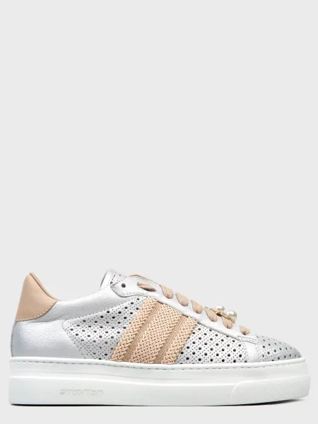 Кеды Stokton серебряные