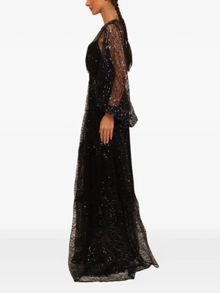 Rochie maxi Baruni lungă de costum negru