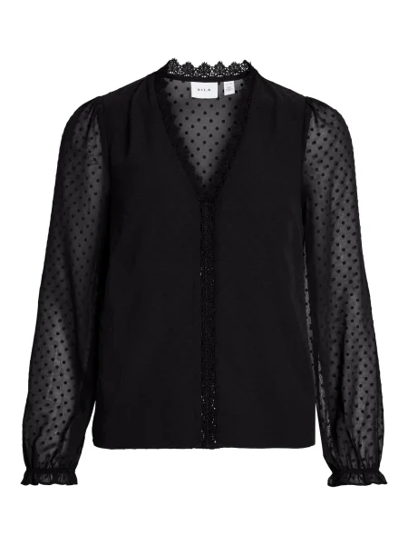 VILA Bluză DOBBA' negru