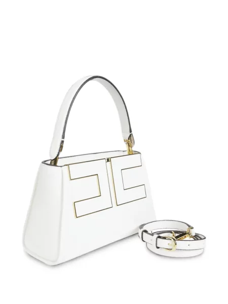 Shopper táska Elisabetta Franchi autogrammal fehér