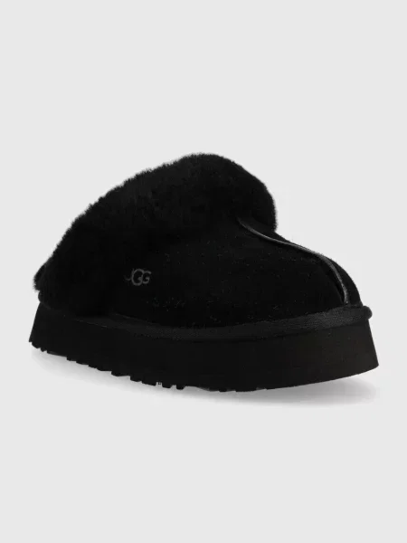 Шкіряні тапочки UGG W Disquette чорний