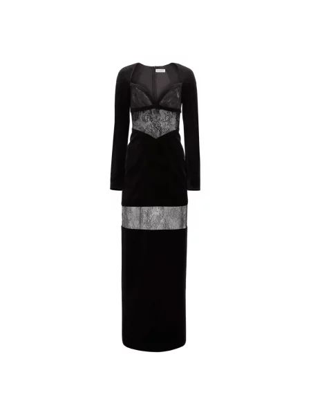 Aksamitna długa sukienka maxi Nina Ricci czarna