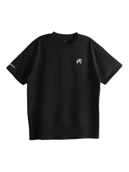 Golf tricou Malbon Golf cu autograf negru