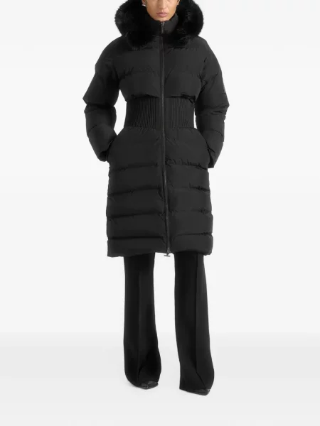 Кожух Manière De Voir с качулка с козина черно